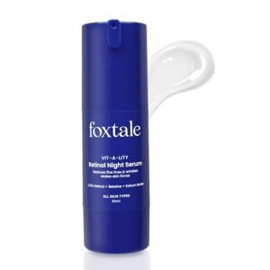 Foxtale 0.15% Beginner Friendly Retinol Night Serum | Anti-Aging Night Cream | Reduces Fine Lines and Wrinkles | No Purging | For Younger-looking Skin | Men & Women | All Skin Types - 30 ml
