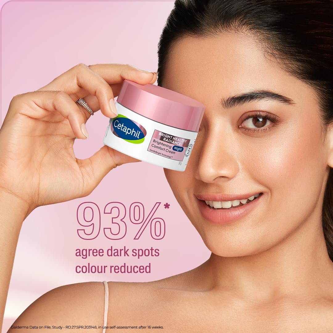 Cetaphil Brightening Night Comfort Cream - 50 g| For Dark Spots, Uneven Skin Tone| Hyaluronic Acid & Niacinamide| Fragrance Free| Dermatologist Recommended - Image 6