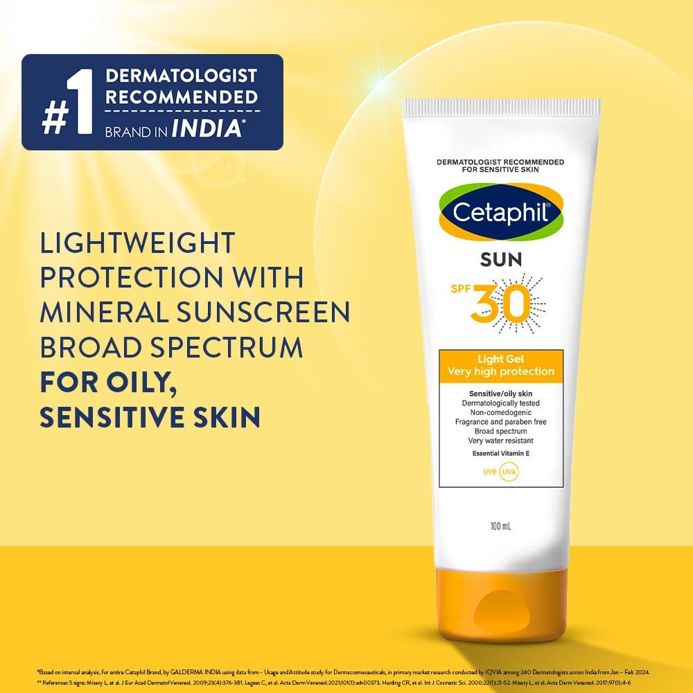 Cetaphil Sun Spf 30 Sunscreen Gel, White, Hydrate & Nourish With Chemical Free Sun Protection,100 ml - Image 3