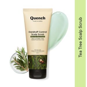 Quench Dandruff Control Scalp Scrub With Tea Tree Extracts | Eliminates Dandruff, Flakes & Itchiness | Clears Scalp Of Dead Skin & Oil Buildup | Made In Korea (200Ml)