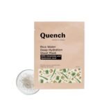 Quench Deep Hydration Korean Sheet Mask with Rice Water, Ceramides & Hyaluronic Acid | Korean Face Mask for Glowing Skin | Hydrates & Instantly Plumps Skin | Made in Korea (Pack of 1, 20ml)