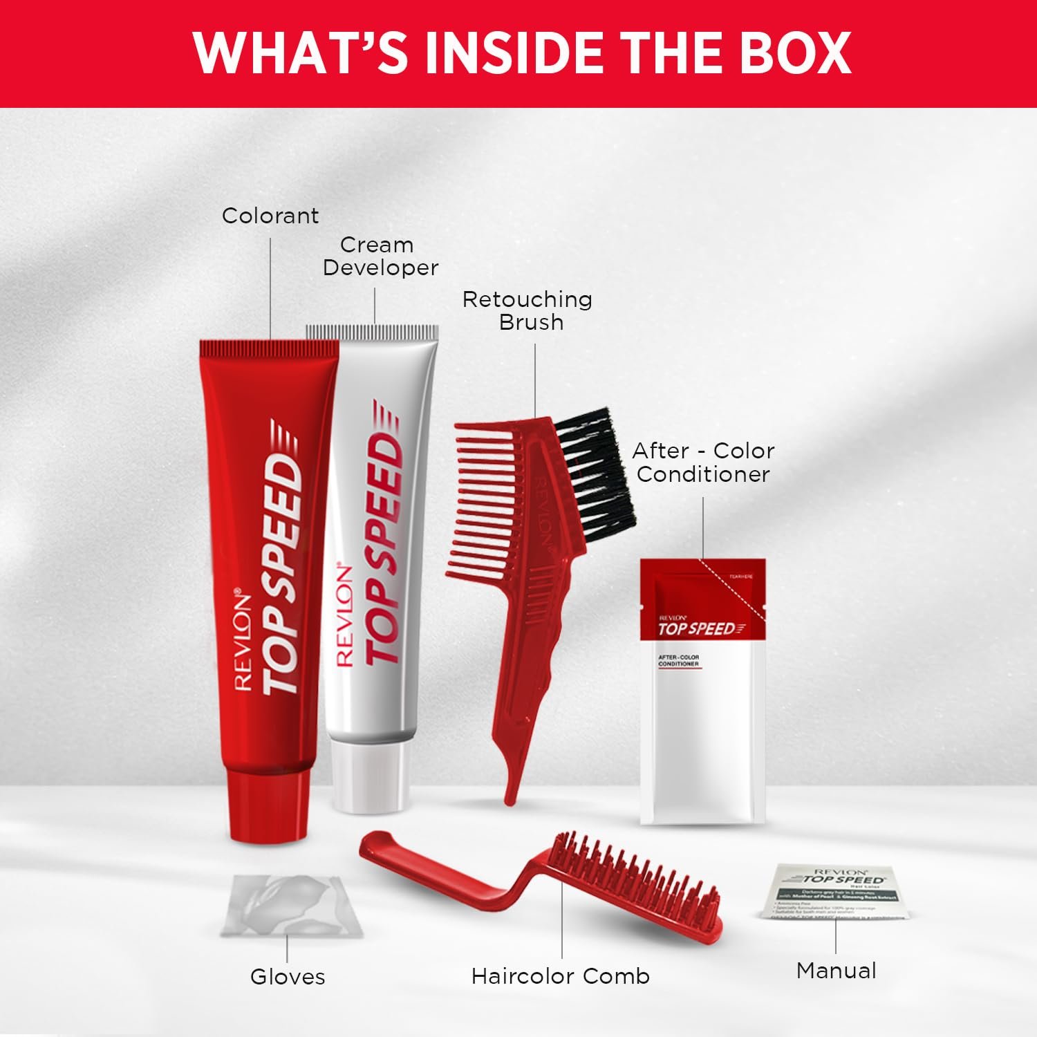 Revlon Top Speed Hair Color for Women Natural Black | Ginseng Root Extract and Mother of Pearl | 100% Grey Coverage in 5 Minutes | Ammonia Free, Easy Application and Intense Conditioning - Image 6