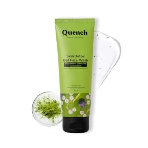 QUENCH BOTANICS Skin Detox Gel Face Wash with Matcha Green Tea Anti-Oxidants | Korean Face Wash for Oily & Acne-Prone Skin | Made in Korea (100ml)