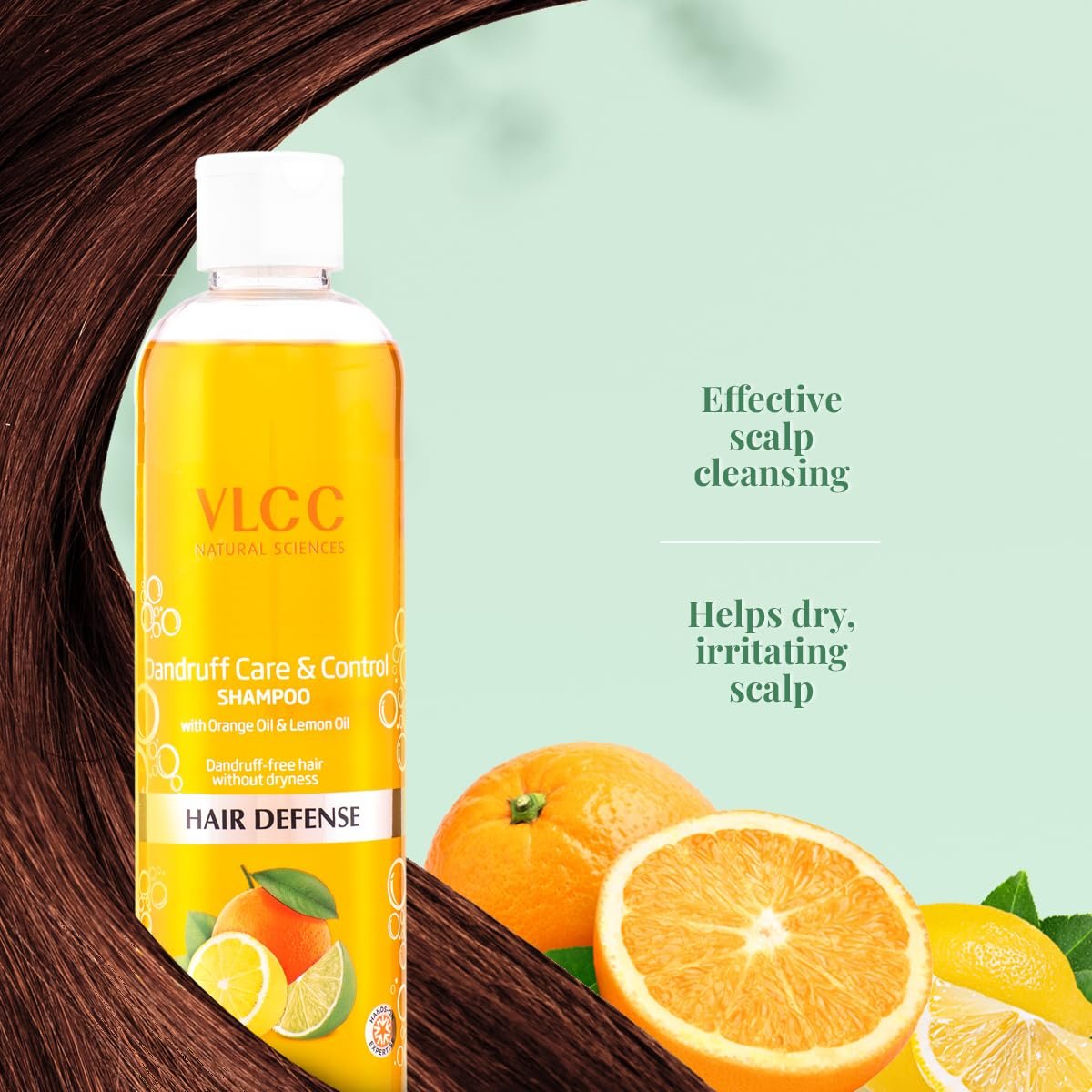VLCC Dandruff Care & Control Shampoo - B1G1-350ml X 2 (700ml) | Anti-Dandruff Shampoo | Scalp Health, Deep Scalp Cleaning | With Orange & Lemon Oil. - Image 4