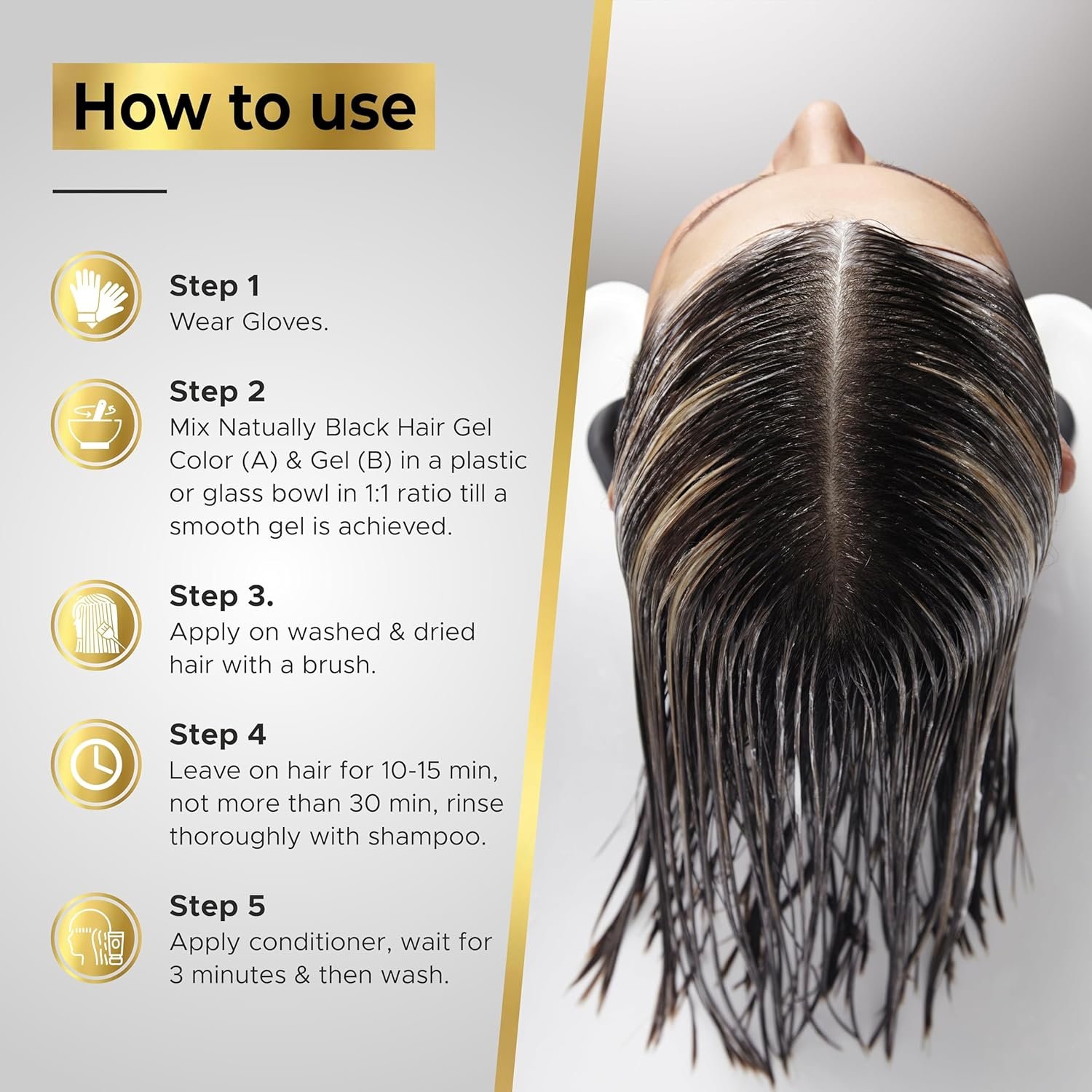 Revlon Top Speed Hair Color for Women Natural Black | Ginseng Root Extract and Mother of Pearl | 100% Grey Coverage in 5 Minutes | Ammonia Free, Easy Application and Intense Conditioning - Image 8