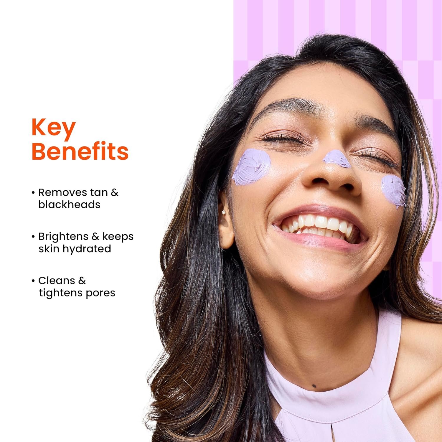 Foxtale De-Tan Face Mask for Glowing Skin| Clay Mask with Lactic Acid for Tan Removal, Reduction in Blackheads, Instant Brightening| New-Age Ubtan Face Pack for All Skin Types | Men & Women- 75g - Image 2