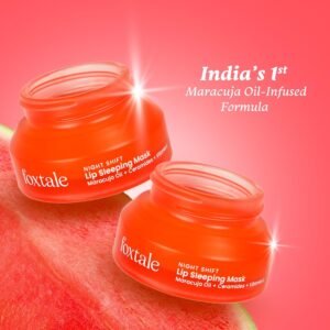 Foxtale Lip Sleeping Mask | With Maracuja Oil, Ceramides & Vitamin E | Repairs Dry, Cracked Lips Overnight | Cushions, Plumps & Hydrates | Tastes Like Watermelon | For All Skin Types
