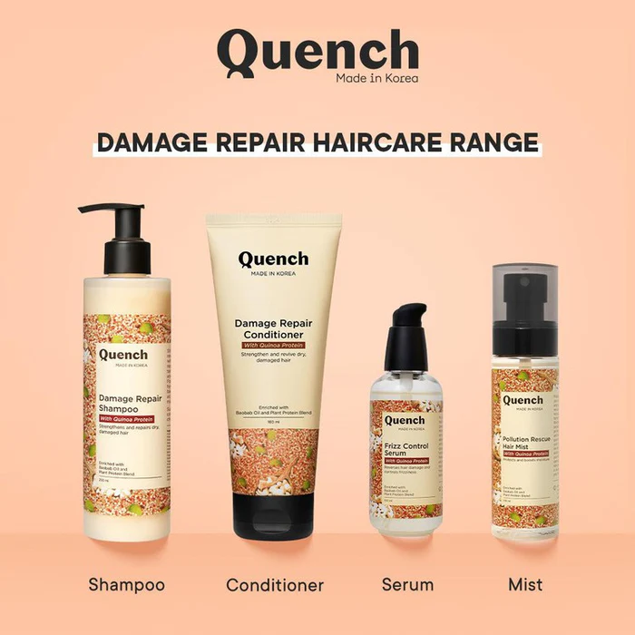 Quench Pollution Rescue Hair Mist With Quinoa Protein & Ceramides | Smoothes Frizz, Tames Flyaways & Repairs Hair Damage | Adds Shine | Made In Korea (100Ml) - Image 8