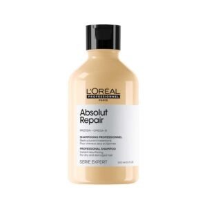 L'Oréal Professionnel Absolut Repair Shampoo for Dry & Damaged Hair - 300ml | Professional shampoo for Strengthening and Repairing Hair, With Protein & Omega-9, For Men & Women