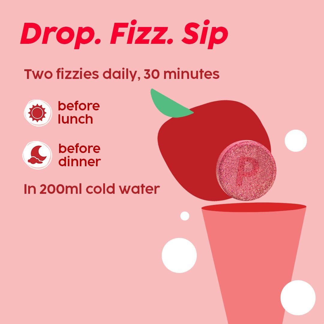 THE PLANT FIX Apple Cider Vinegar Effervescent Tablet with mother | Supports Metabolism & Appetite Control I With 500mg ACV, Vit B6 & B12 - Image 8