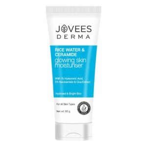 Jovees Derma Ceramides Moisturizer with Hyaluronic & Rice Water for Intense Moisturizing and Brightens Skin | With Niacinamide & Cica Extract | Barrier Repair Cream | For All Skin Type 50g