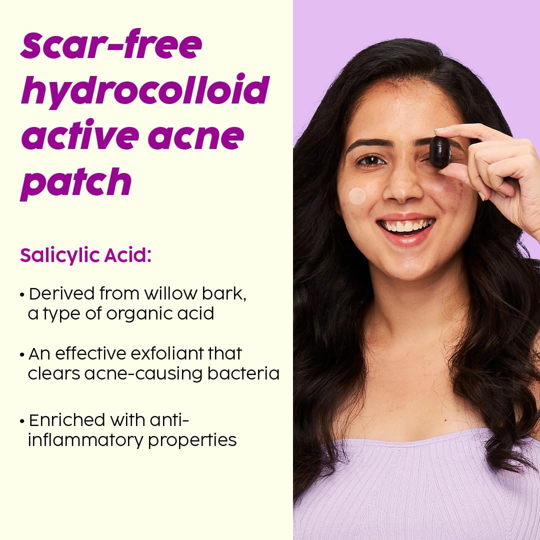 PLIX - THE PLANT FIX Acne Patch Transparent, Waterproof with 0.5% Salicylic Acid | Ultra-thin with 100% Hydrocolloid | For Pimple Skin | 2 Sizes |36 patches - Image 4