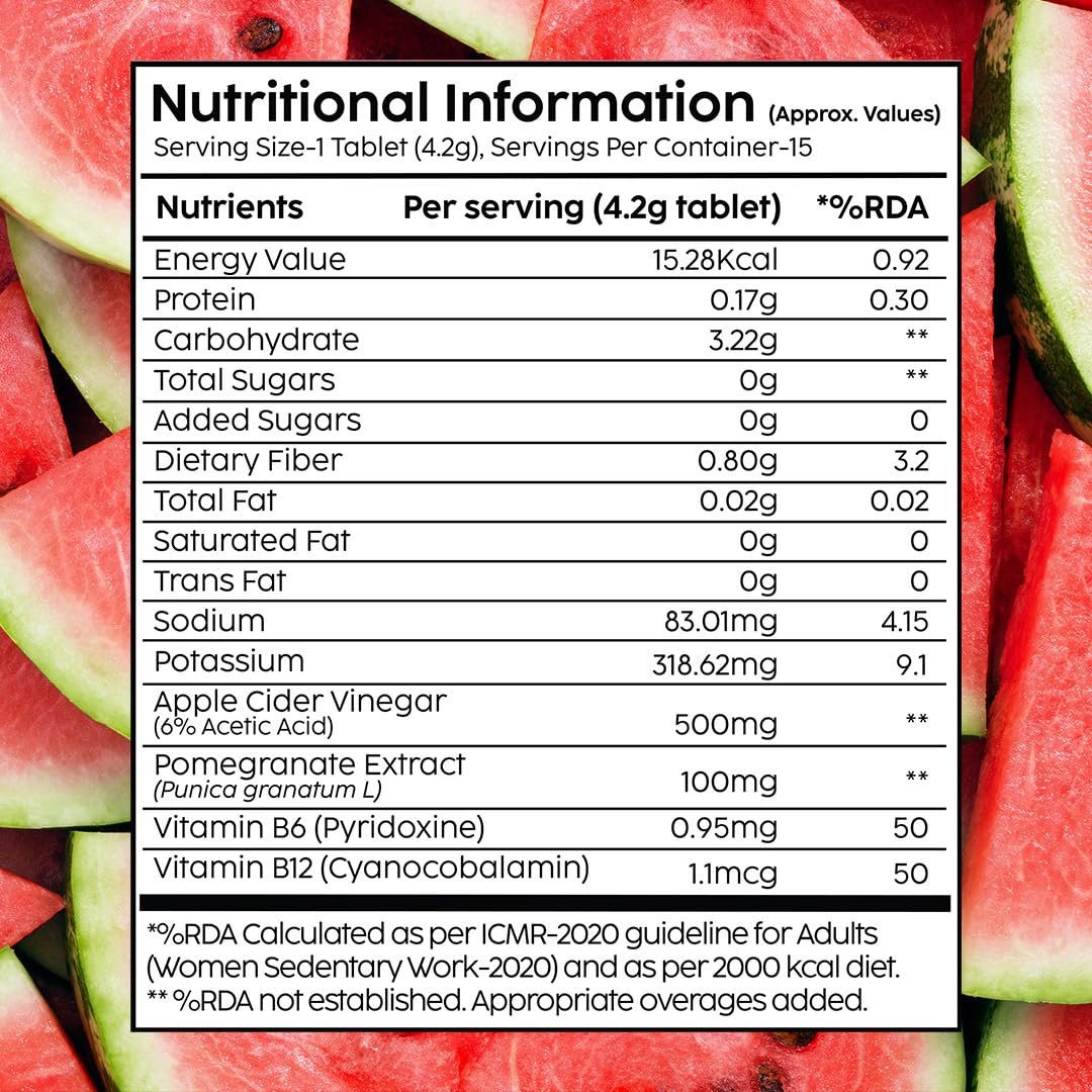 THE PLANT FIX Apple Cider Vinegar Effervescent Tablet with mother | Supports Metabolism & Appetite Control I With 500mg ACV, Vit B6 & B12 - Image 3
