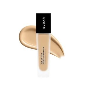 SUGAR Cosmetics Ace Of Face Dewy Foundation with 5% Niacinamide & Hyaluronic Acid | Lasts upto 18hrs | 30 ml - 07 Vanilla Latte