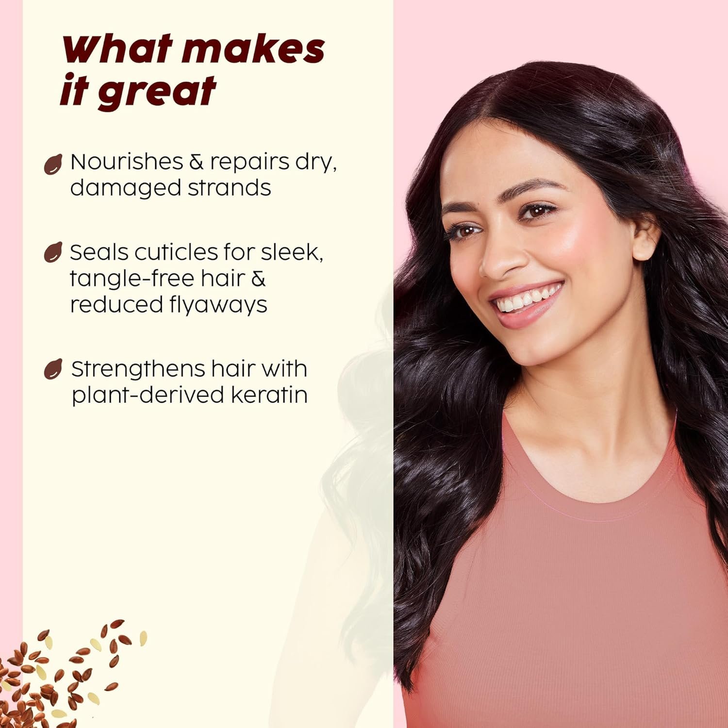 PLIX THE PLANT FIX Flaxseed Keratin Smoothening Mask for Deep Nourishment & Salon-Like Shine | Plant Keratin PF | Flaxseed Oil | Softer, Smoother Hair | For Men & Women - Image 8