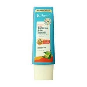 Pilgrim 5% Vitamin C Brightening Serum Sunscreen SPF 50+ PA++++ with Glutathione & Niacinamide | InVivo Tested | New Gen UV Filters | Lightweight Fluid | All Skin Types | No White Cast -50ml