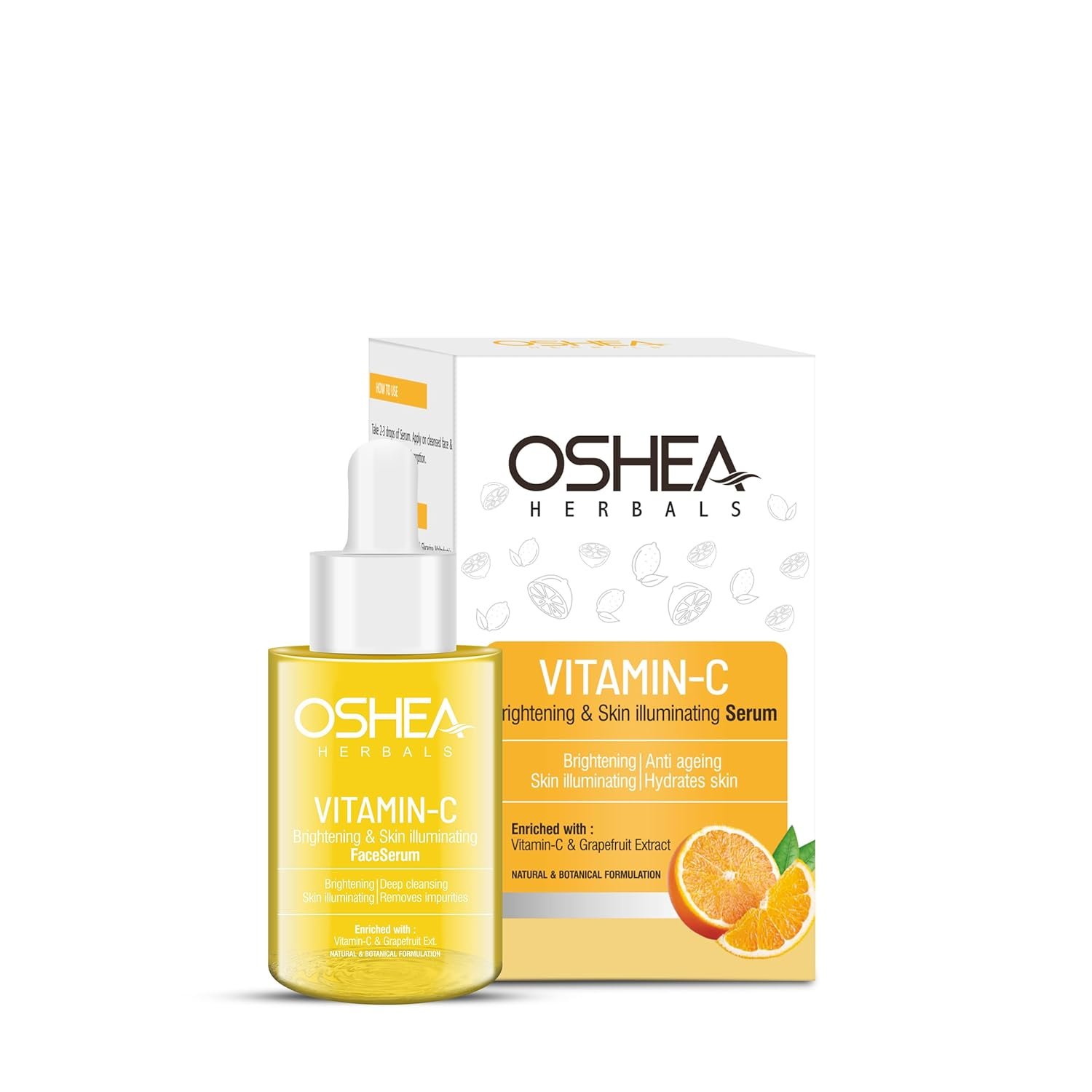 Oshea Skin Illuminating Face Serum for Men & Women | Reduces Pigmentation & Signs of Ageing | Hydrates & Evens Skin Tone | Enriched with Vitamin C & Grapefruit Extract | All Skin Types 30ml