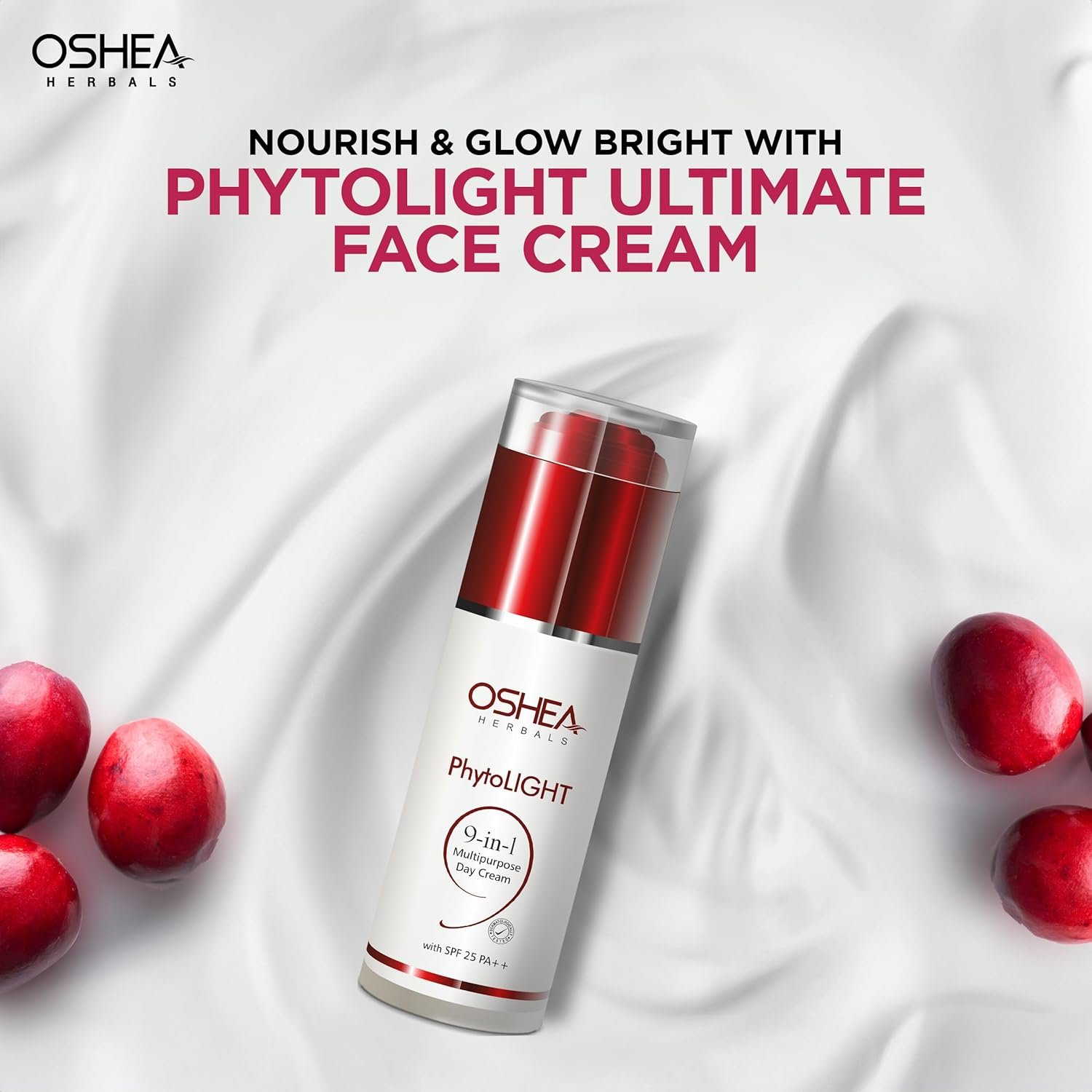 Oshea Herbals Phytolight Day Cream SPF 25 PA++ for Women & Men | Reduce Wrinkles & UV Protection with Long-Lasting Moisturization | Enriched with Soybean & Pea Extracts | All Skin Types – 50g - Image 5