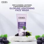 Oshea Herbals Glopure Lightening Gel Facewash For All Skin Types | Lightens & Hydrates Skin with Deep Cleaning | Enriched with Mulberry & Liqurice Extracts