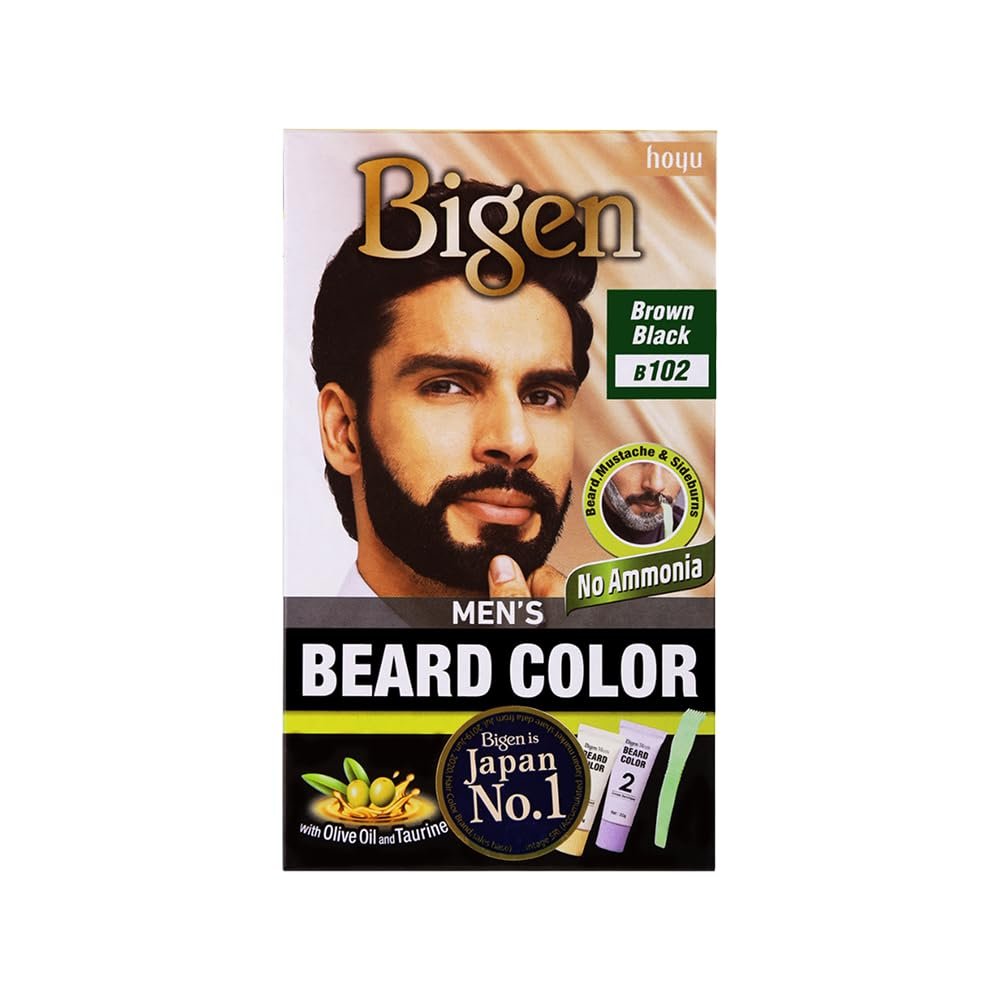 Bigen Men's Beard Color, 40g - Brownish Black B102 - Image 2
