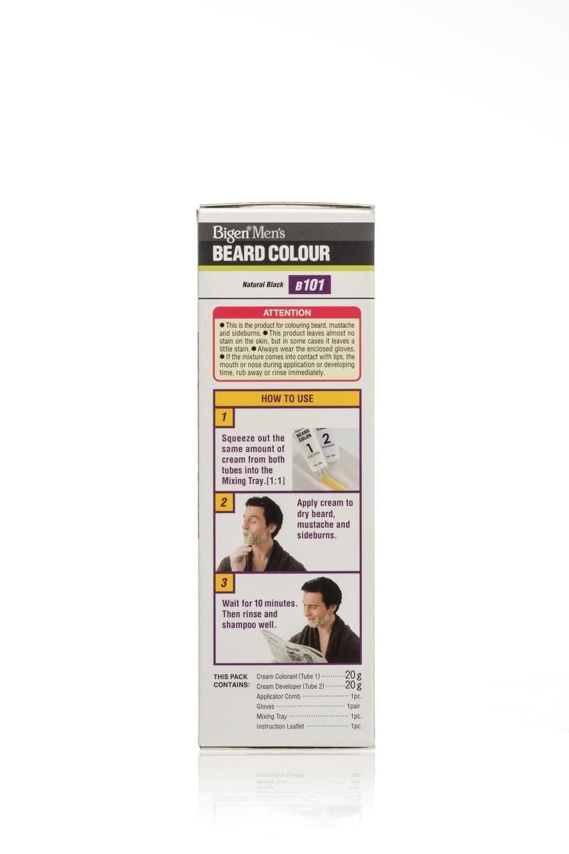 Bigen Mens Beard Colour Natural Black B101 40G - Image 4