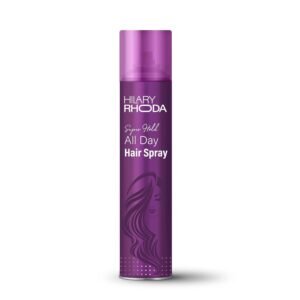 Hilary Rhoda Super Hold All Day Hair Spray | Lasts All Day Long & Ultra Strong Hold | No Residue & Sweat-Proof Hair Spray | 420ml (Pack of 1)
