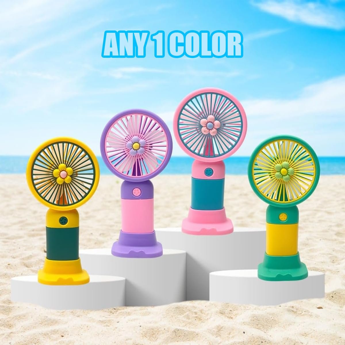 Portable Rechargeable Mini Fan | 400mAh USB Handheld Small Fan with 3 Speed Modes | Silent Personal Cooling Fan for Travel, Office, Makeup, Kitchen & Outdoor Use - Image 4
