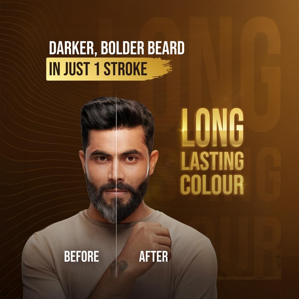 Bigen Men's Beard Color, 40g - Brownish Black B102 - Image 7