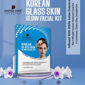 Aroma Care Korean Glass Skin Glow Facial Kit with White Lotus Essence, Paraben-Free, For All Skin Types 185gm