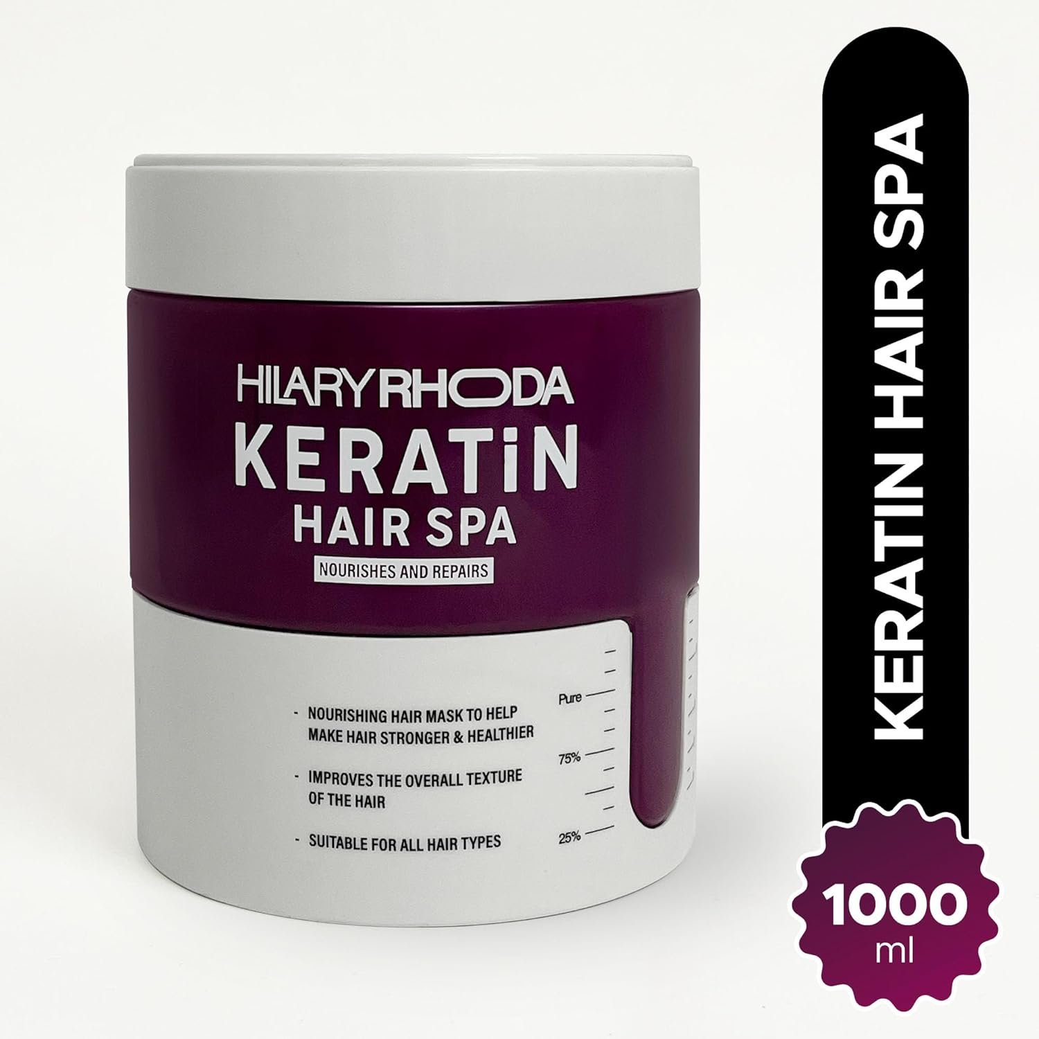 Hilary Rhoda Keratin Hair Spa | Deep Conditioning For Dry, Frizzy & Damaged Hair | Total Hair Repair | Strengthening & Smoothing Hair|At-Home Hair Spa Treatment | For All Hair Types| 1000 millilitre - Image 7