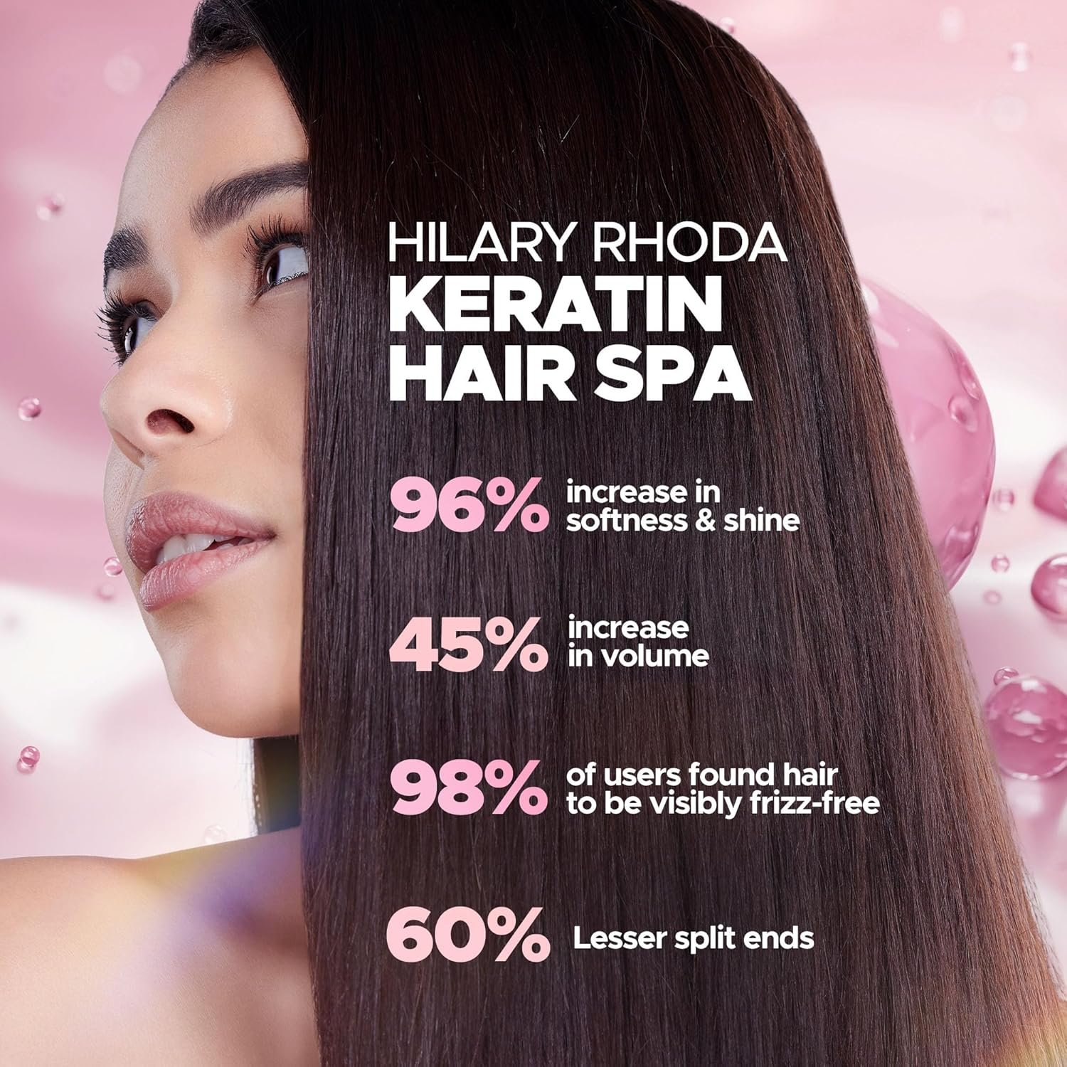 Hilary Rhoda Keratin Hair Spa | Deep Conditioning For Dry, Frizzy & Damaged Hair | Total Hair Repair | Strengthening & Smoothing Hair|At-Home Hair Spa Treatment | For All Hair Types| 1000 millilitre - Image 5