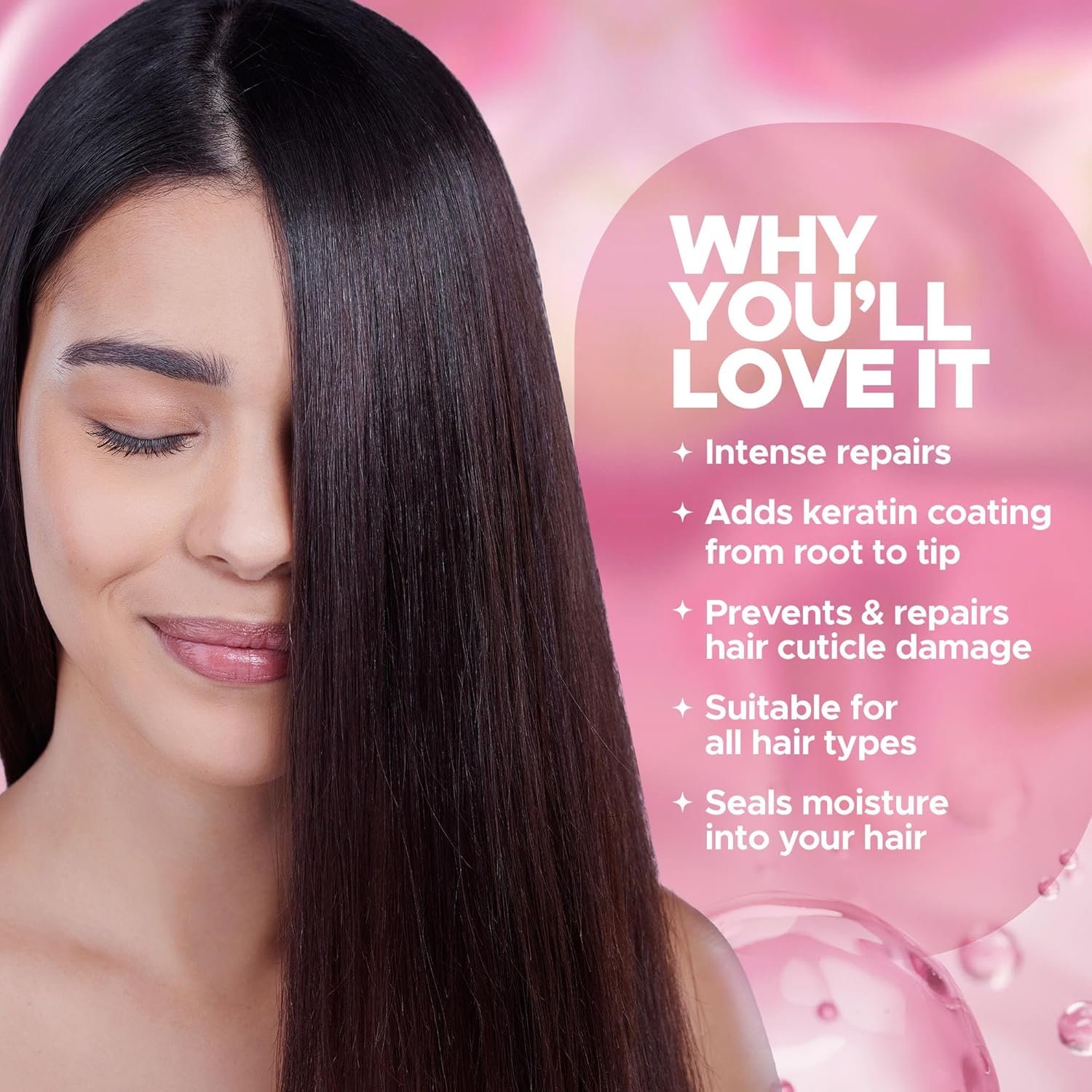Hilary Rhoda Keratin Hair Spa | Deep Conditioning For Dry, Frizzy & Damaged Hair | Total Hair Repair | Strengthening & Smoothing Hair|At-Home Hair Spa Treatment | For All Hair Types| 1000 millilitre - Image 4