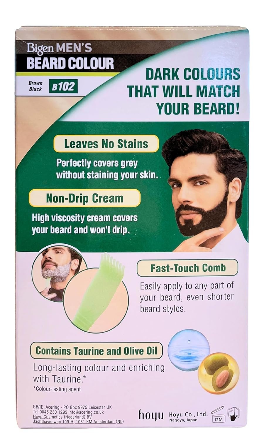 Bigen Men's Beard Color, 40g - Brownish Black B102 - Image 8