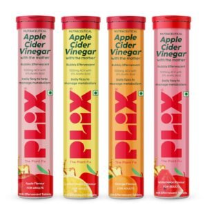 THE PLANT FIX Apple Cider Vinegar Effervescent Tablet with Mother | Supports Metabolism & Control Cravings | With 750mg ACV, Vit B6 & B12 | No Added Preservative |