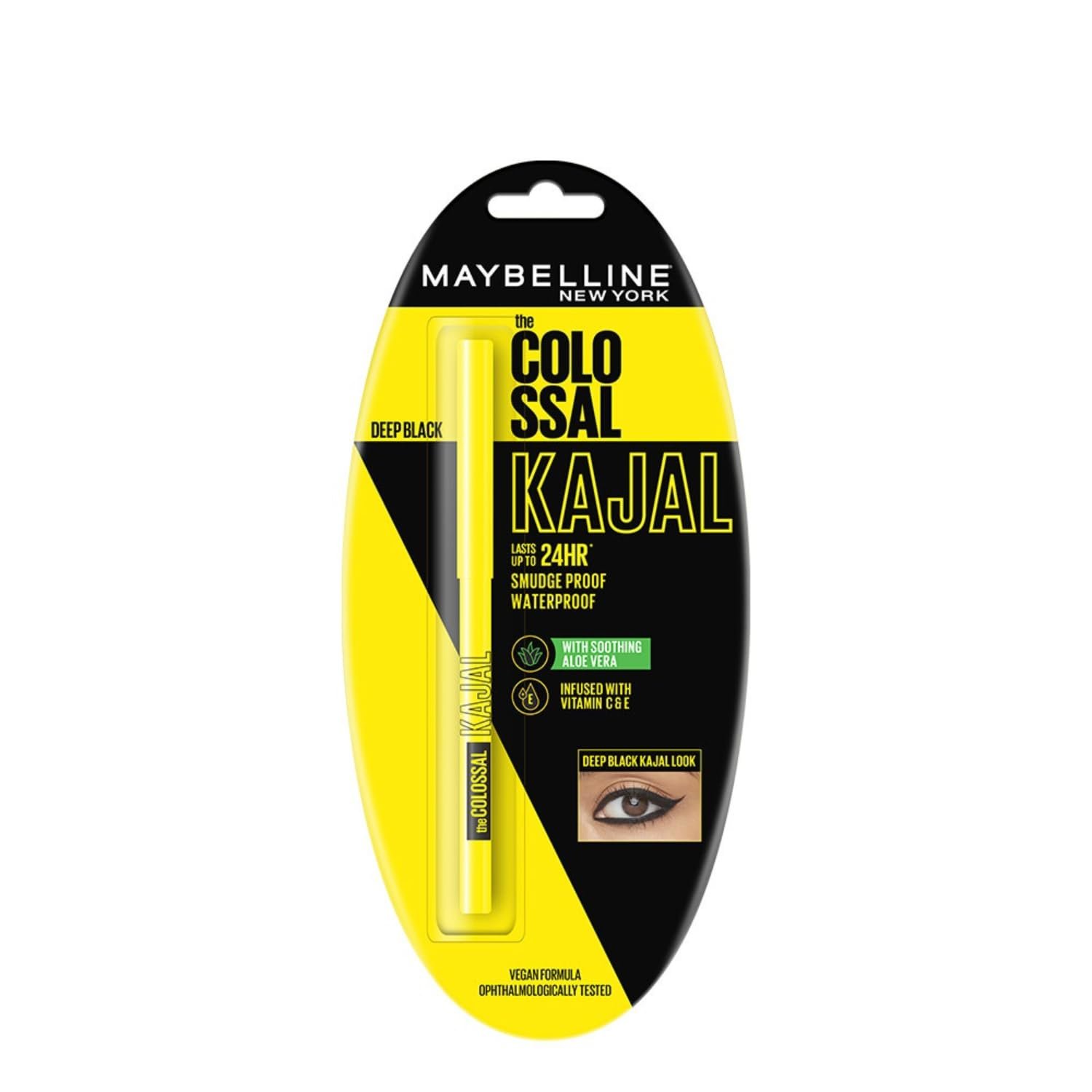 Maybelline The Colossal Kajal Eyeliner Pencil Black, Matte Finish