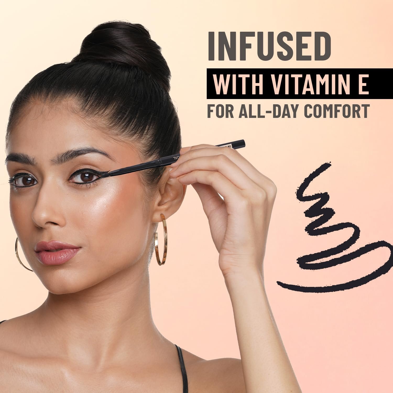 SWISS BEAUTY You & Eye Power Black Pencil Kajal | Waterproof & Smudge-Proof | 24 Hour Stay | Matte Finish Black Kajal | 0.30gm - Image 5