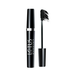Lotus Makeup Black Maxlash Volumnising Botanical Waterproof Mascara | With Vitamin E | Smudge Proof | Long Lasting | Lightweight And Cruelty Free | Black | 4g