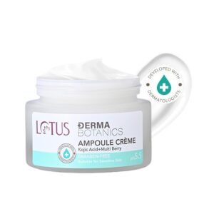 Lotus Dermabotanics Kojic Acid + Multi Berry Ampoule Cream| Reduces Blemishes & Enhances Radiance | Made With Dermatologists | pH 5.5| Non-Irritating | Suitable For Sensitive Skin | For Women and Men| 50g