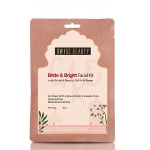 Swiss Beauty Care Bride & Bright Facial Kit | 6 Steps For A Bridal Glow | Cleanses | Brightens | Nourishes | Protects | With Alpha Arbutin & Kakadu Plum | 36g